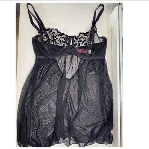 Black Sheer Lingerie Top